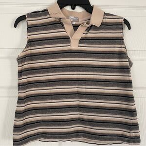 Hanasport California striped collared tank